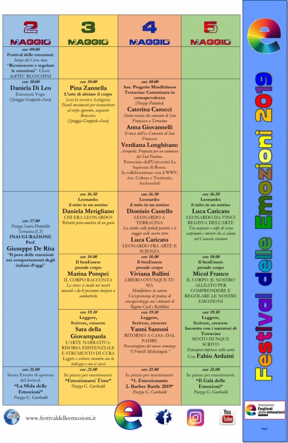 Programma Festival delle Emozioni